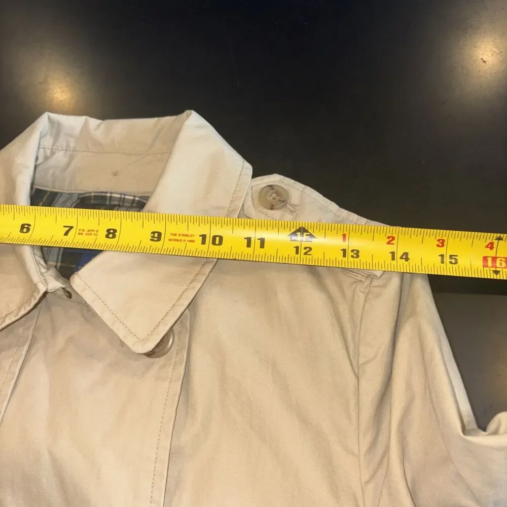Ralph Lauren Polo Big Girls Lightweight Princess Trench Coat 12 Tan Belt Collar